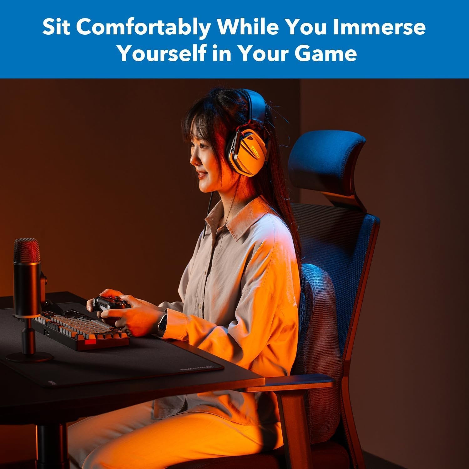 image:imageMountIt Office Chair Cushion Lumbar Support Pillow for Office Chair Back Support for Work Office Gaming with Memory Foam Filling for Back Pain Relief Improve Posture Black with Washable Cover17 x 15
