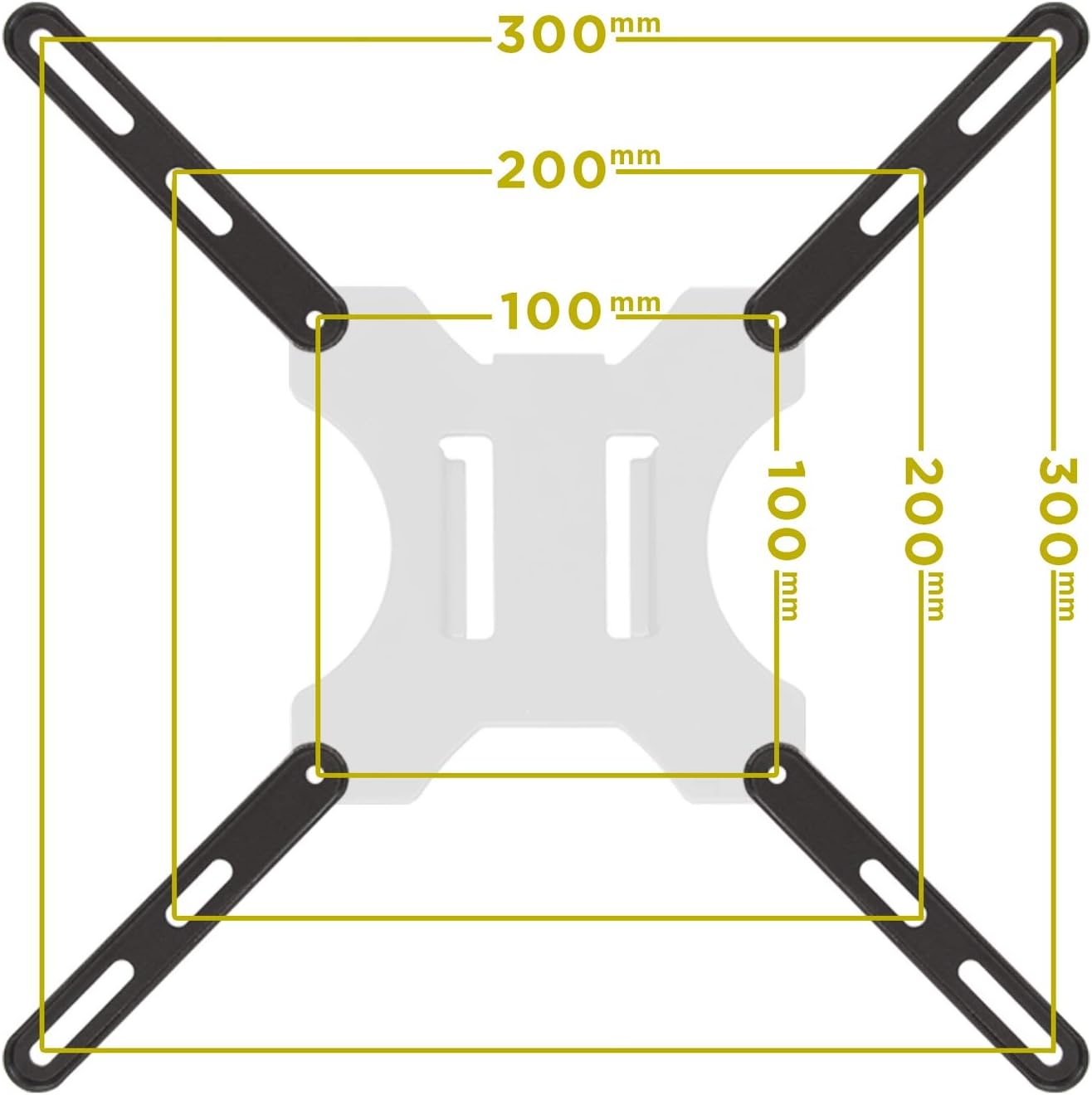 image:imageMountIt VESA Mount Adapter Kit TV Wall Mount Bracket Adapter Converts 200x200 mm Patterns to 400x200 and 400x400 mm Fits Most 32 Inch to 55 Inch TVs Hardware Included