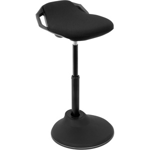 image:imageMountIt Ergonomic Sit Stand Stool Height Adjustable Leaning Chair for Standing Desk 360 Tilting Active Sitting Seat HighDensity Foam Cushion NonSlip Weighted Base Easy Assembly Black