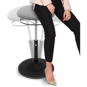image:imageMountIt Height Adjustable Wobble Stool  Ergonomic Standing Desk Chair for Office Wobble Stools for Classroom Seating Ergonomic Stools 360 Swivel amp Rocking Motion  Foam Padded NonSlip in Black