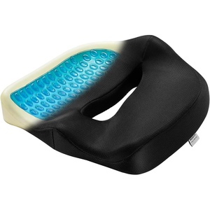 image:imageMountIt Office Seat Cushion Premium Lumbar Support Memory Foam Gel Filling Ergonomic Comfort Chair Use in Car at Desk Home Back Hip Sciatica Cushions  Washable Cover in Black177