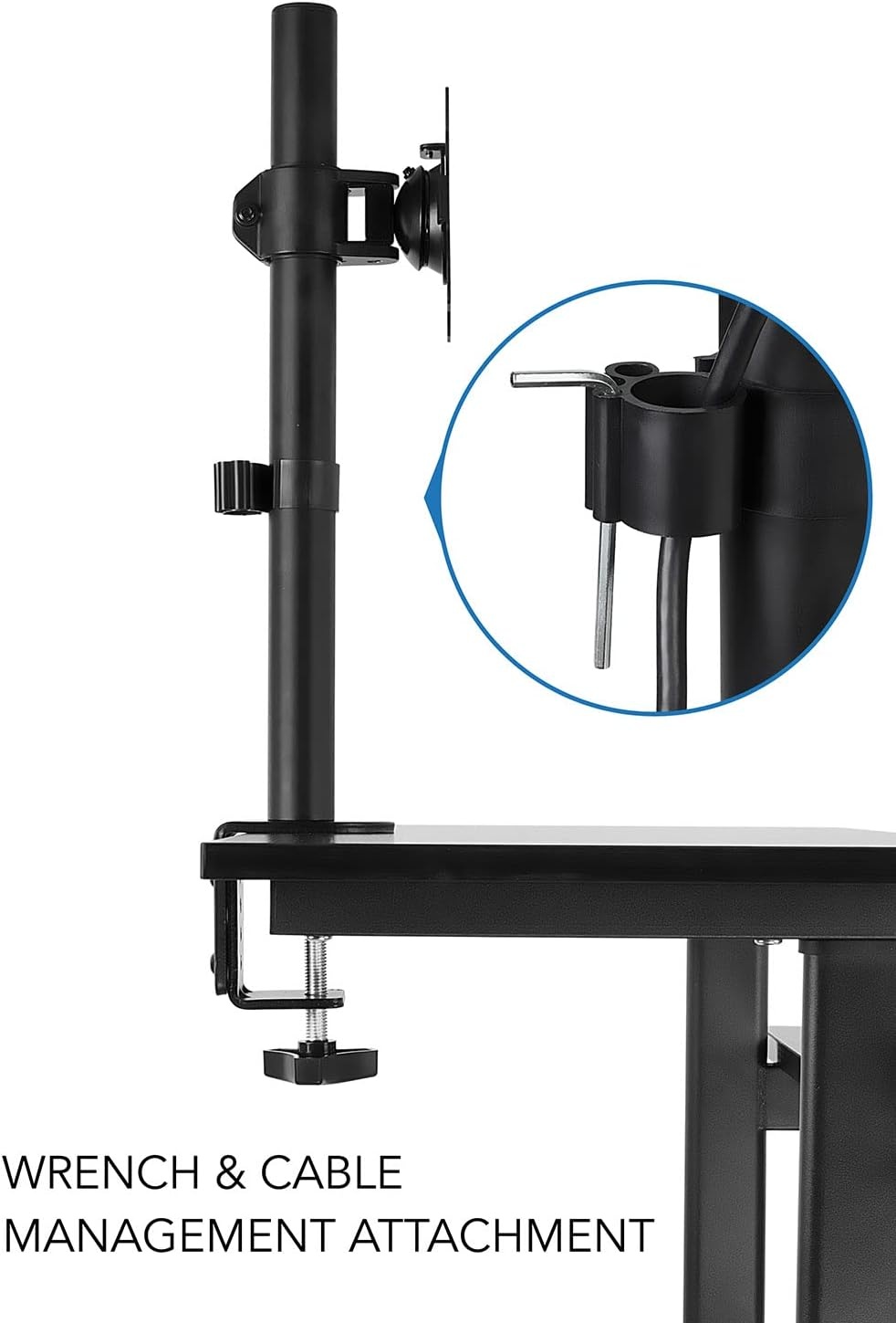 image:imageMountIt Rolling Adjustable StandUp Desk with Monitor Arm Mobile Computer Workstation amp Presentation Cart in Black Color MI7942B