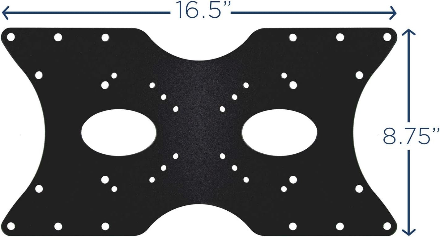 image:imageMountIt Steel VESA Adapter Plate Bracket Conversion Kit for TV and Monitor Mounts Expands 50x50 75x75 100x100 200x100 200x200 to Larger VESA Patterns Up to 400x200mm Fits 3255 Screens
