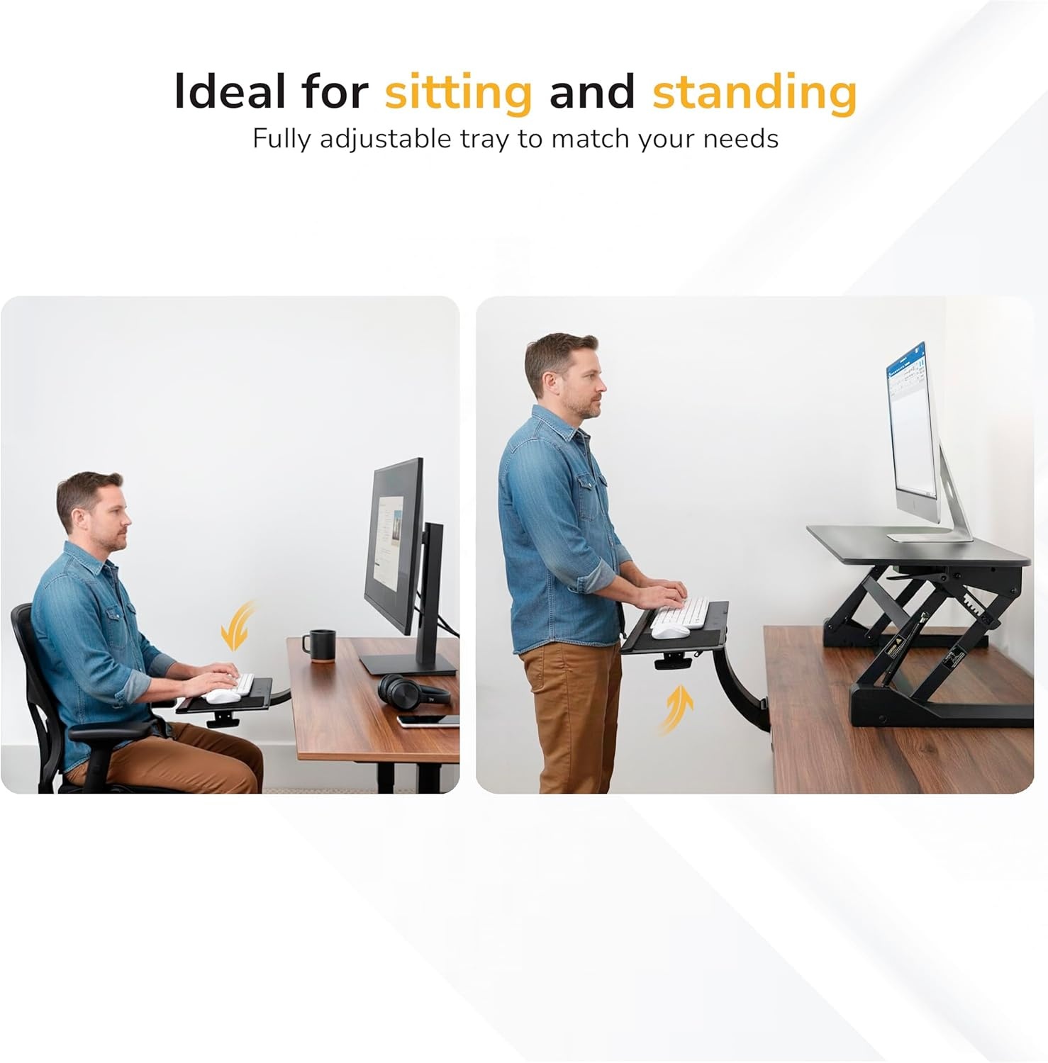 image:imageMountIt Under Desk Keyboard Tray Adjustable SlideOut Keyboard amp Mouse Platform 265 W 10 D Ergonomic Wrist Rest Height Tilt amp Swivel HeavyDuty BoltOn Keyboard Drawer