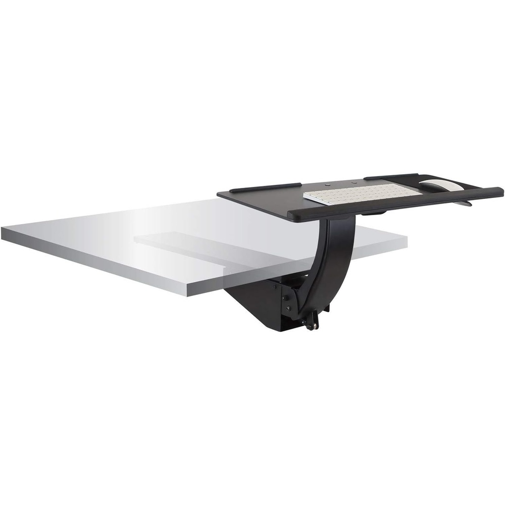 image:imageMountIt Under Desk Keyboard Tray Adjustable SlideOut Keyboard amp Mouse Platform 265 W 10 D Ergonomic Wrist Rest Height Tilt amp Swivel HeavyDuty BoltOn Keyboard Drawer