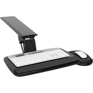 image:imageMountIt Under Desk Keyboard Tray Adjustable SlideOut Keyboard amp Mouse Platform 205 W  11 D Ergonomic Wrist Rest Tilt amp Swivel HeavyDuty BoltOn Keyboard Drawer for Home Office BlueBlack