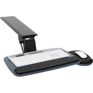 image:imageMountIt Under Desk Keyboard Tray Adjustable SlideOut Keyboard amp Mouse Platform 205 W  11 D Ergonomic Wrist Rest Tilt amp Swivel HeavyDuty BoltOn Keyboard Drawer for Home Office BlueBlue