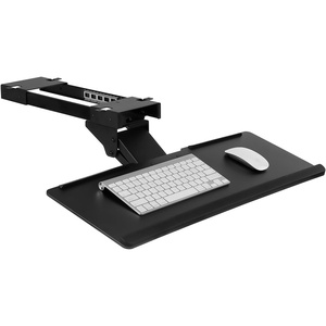 image:imageMountIt Under Desk Keyboard Tray Slide Out Height Adjustable Keyboard Mount with Wrist Support 26 Wide Large Platform Tilt and Swivel for Office and Home Black