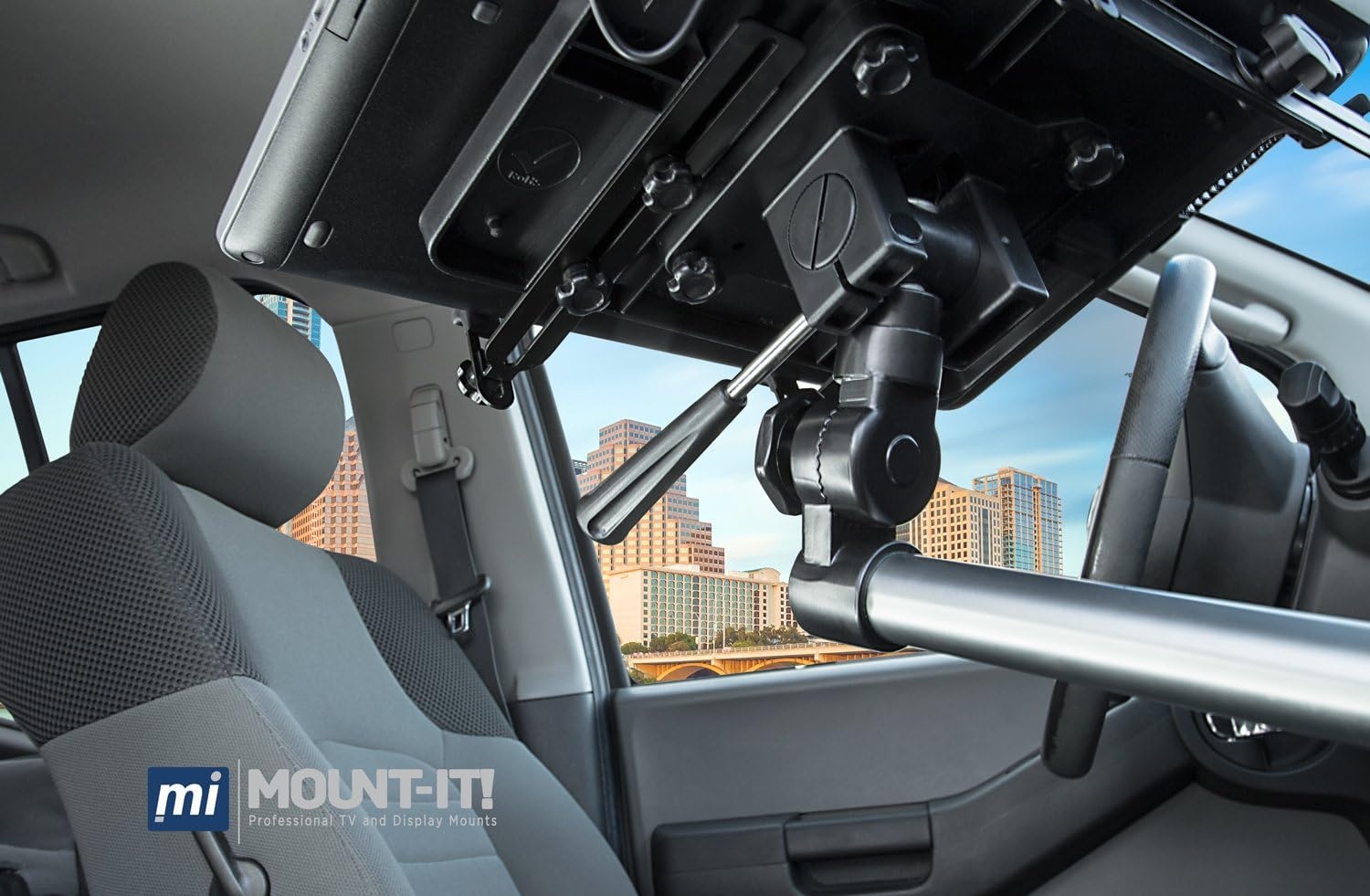 image:imageMountIt Car Laptop Mount with Vented Cooling Fan Adjustable Vehicle Laptop Stand for 12154 Inch Laptops up to 9 lbs Full Motion Holder for Cars amp Trucks