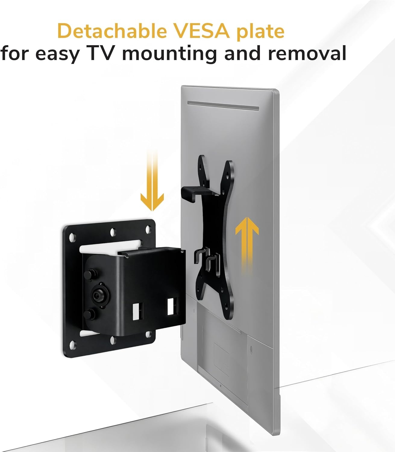 image:imageMountIt Tilt TV Wall Mount Low Profile 18 Fits 2443 TVs amp Monitors up to 33 lbs VESA 75x75200x200 515 Tilt Single Stud Tilting TV Wall Mount for Bedroom Kitchen amp Office