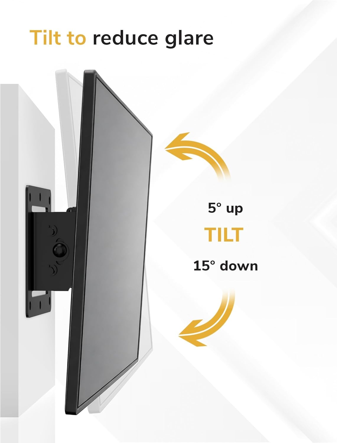 image:imageMountIt Tilt TV Wall Mount Low Profile 18 Fits 2443 TVs amp Monitors up to 33 lbs VESA 75x75200x200 515 Tilt Single Stud Tilting TV Wall Mount for Bedroom Kitchen amp Office