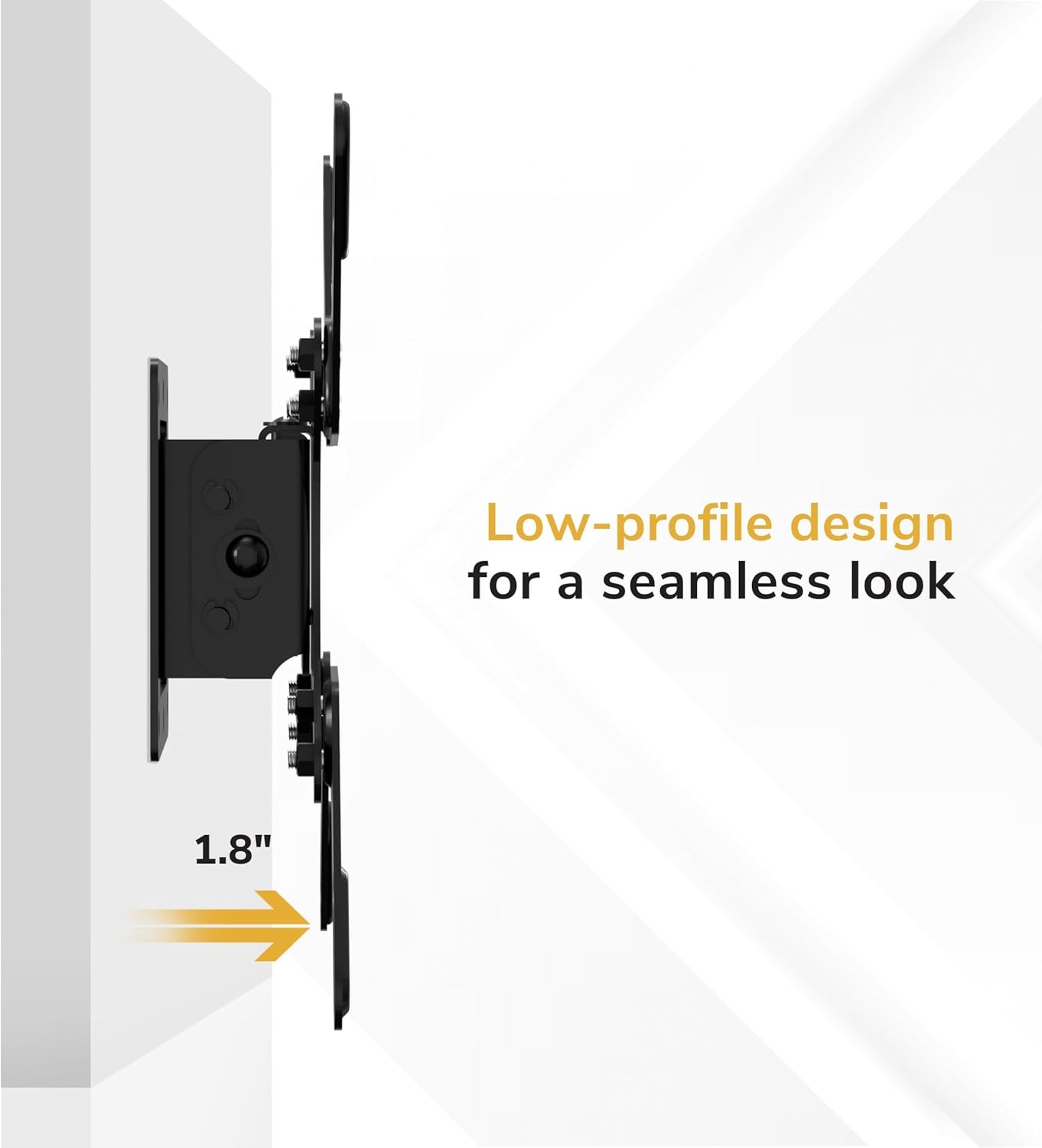 image:imageMountIt Tilt TV Wall Mount Low Profile 18 Fits 2443 TVs amp Monitors up to 33 lbs VESA 75x75200x200 515 Tilt Single Stud Tilting TV Wall Mount for Bedroom Kitchen amp Office