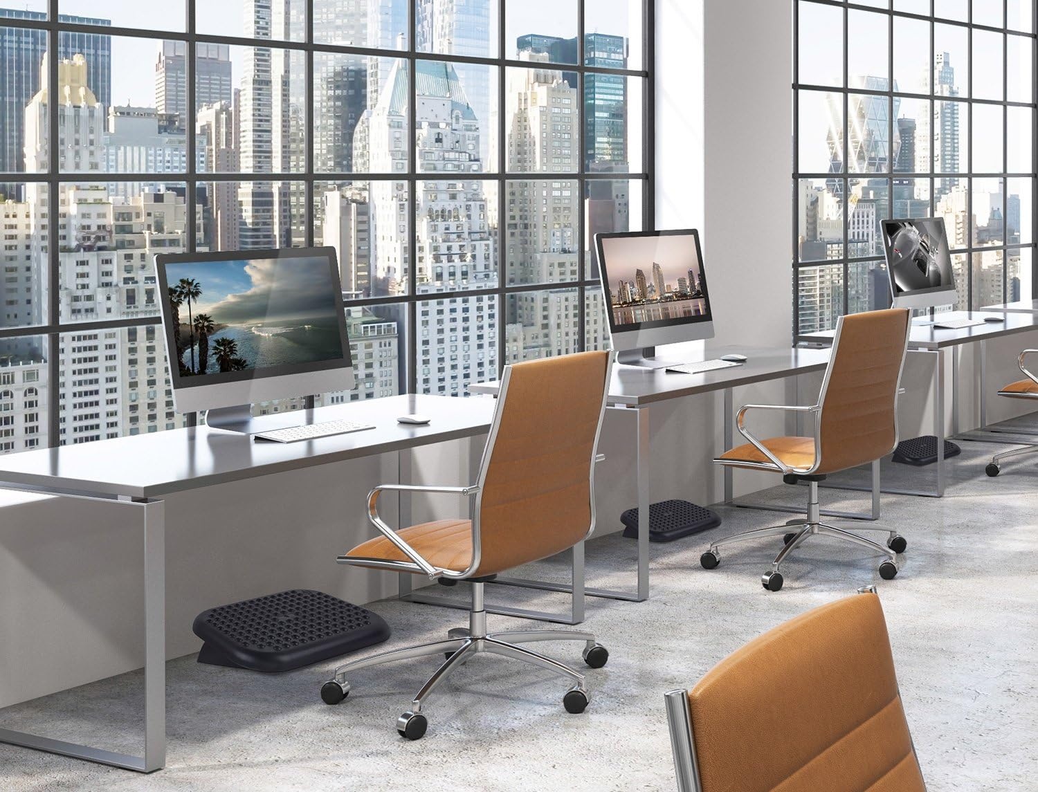 image:imageMountIt Under Desk Footrest 18 x 13 in Adjustable Foot Rest for Under Desk at Work with 3 Tilt Settings Up to 30 Non Slip Ergonomic Foot Stool with Textured Massage Surface for Home or Office