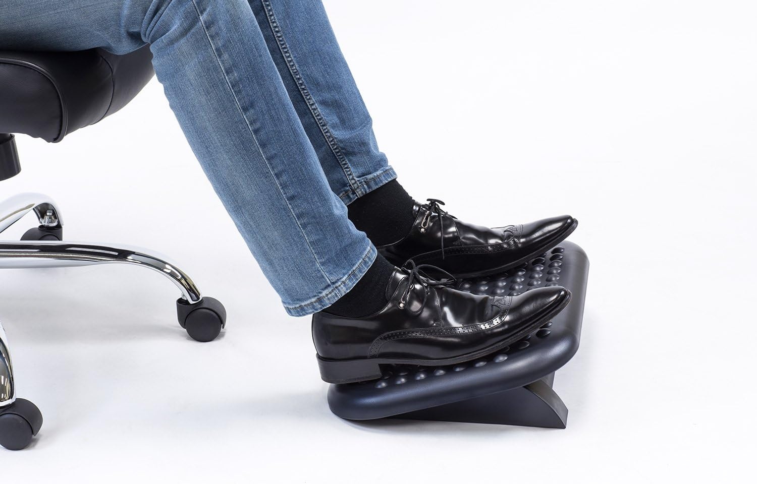 image:imageMountIt Under Desk Footrest 18 x 13 in Adjustable Foot Rest for Under Desk at Work with 3 Tilt Settings Up to 30 Non Slip Ergonomic Foot Stool with Textured Massage Surface for Home or Office