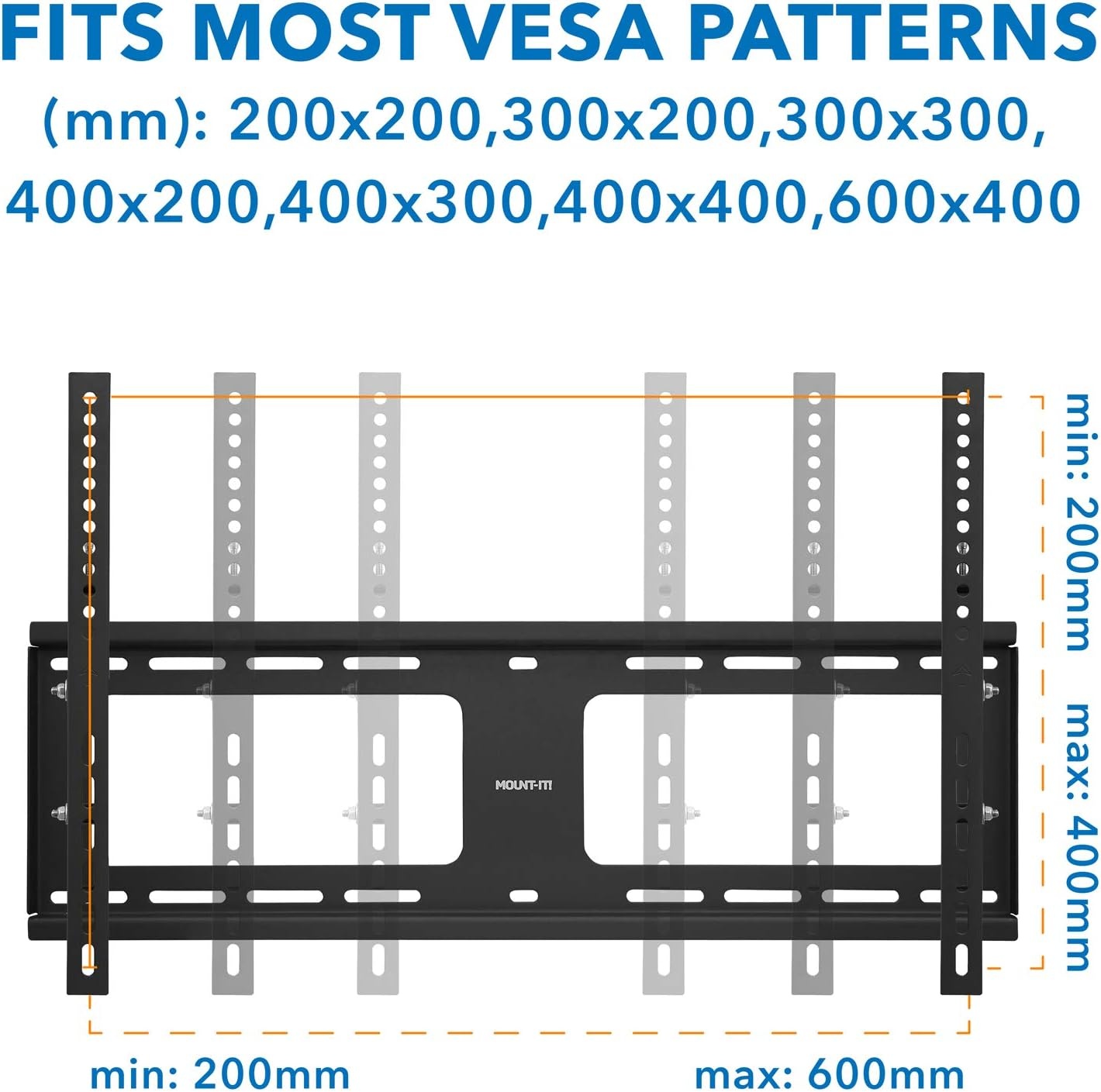 image:imageMountIt Weatherproof TV Wall Mount Lockable amp Tilting 21 Low Profile Design Fits 37 38 42 50 55 58 60 65 70 75 80 Inch Televisions VESA Compatible up to 600x400mm 176 Pound Capacity