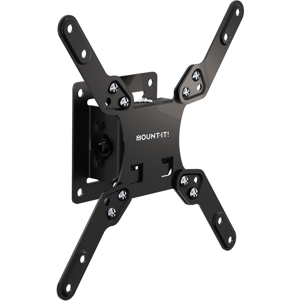 image:imageMountIt Tilt TV Wall Mount Low Profile 18 Fits 2443 TVs amp Monitors up to 33 lbs VESA 75x75200x200 515 Tilt Single Stud Tilting TV Wall Mount for Bedroom Kitchen amp Office