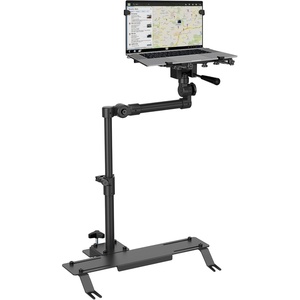 image:imageMountIt Car Laptop Mount NoDrill Passenger Seat Laptop Stand with Cooling Tray for Up to 17 Laptops amp Tablets Adjustable Full Motion Vehicle Laptop Mount
