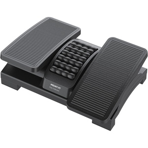image:imageMountIt Ergonomic Footrest Tilt Adjustable Individual Platforms Height Adjustable Foot Rest with Massage Surface Under Desk Foot Stool for Office Leg Support and Improved Posture Black