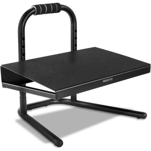 image:imageMountIt Height Adjustable Foot Rest for Standing and Sitting Freestanding Under The Desk Footrest with Handle and Six Height Settings AntiSlip Padded SurfaceBlack