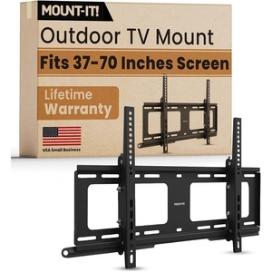 image:imageMountIt Weatherproof TV Wall Mount  Lockable amp Tilting 21 Low Profile Design Fits 37 38 42 50 55 58 60 65 70 75 80 Inch Televisions  VESA Compatible up to 600x400mm  176 Pound Capacity