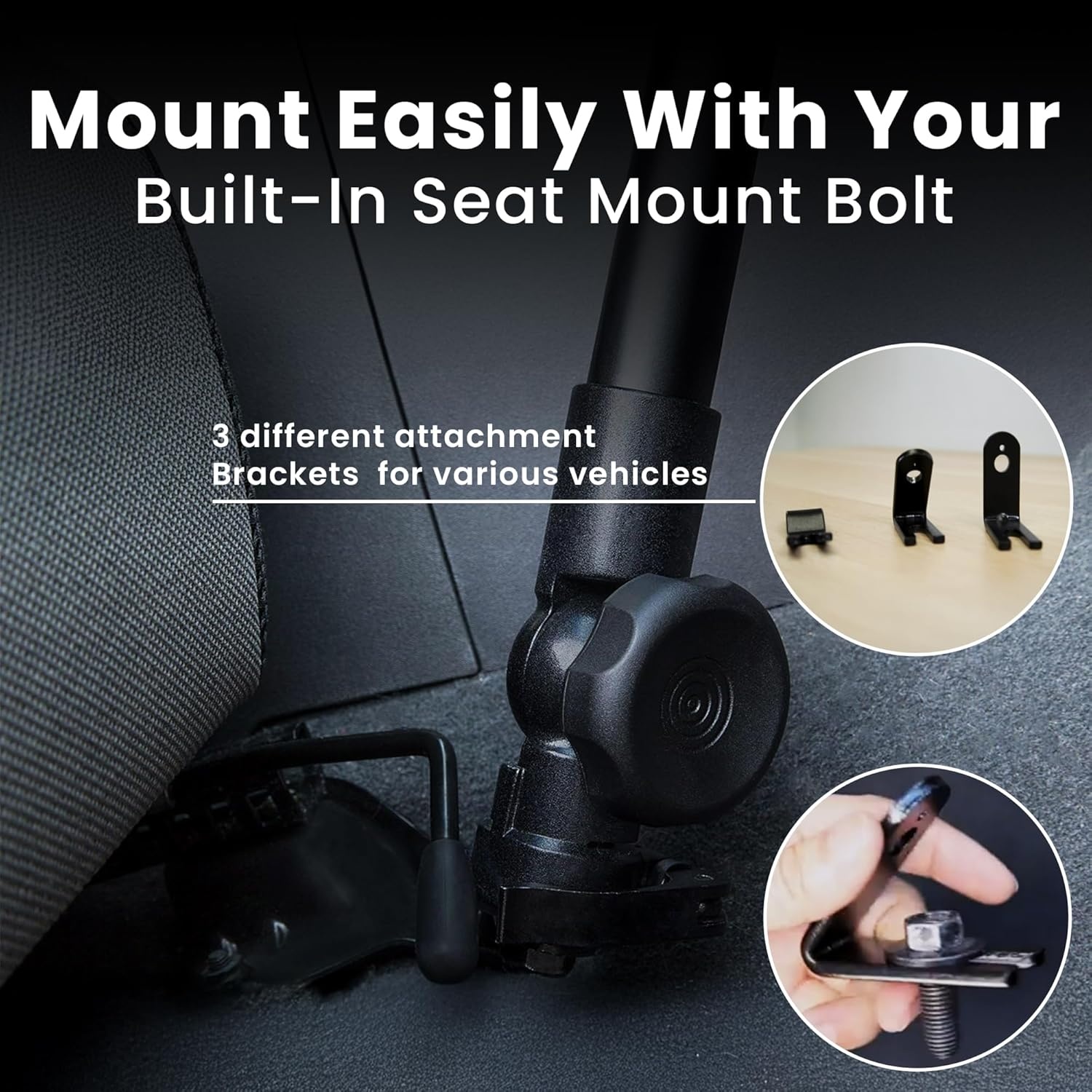 image:imageMountIt Car Laptop Mount NoDrill Passenger Seat Laptop Stand for 12154 Inch Laptops up to 9 lbs Height Adjustable Full Motion Vehicle Laptop Mount