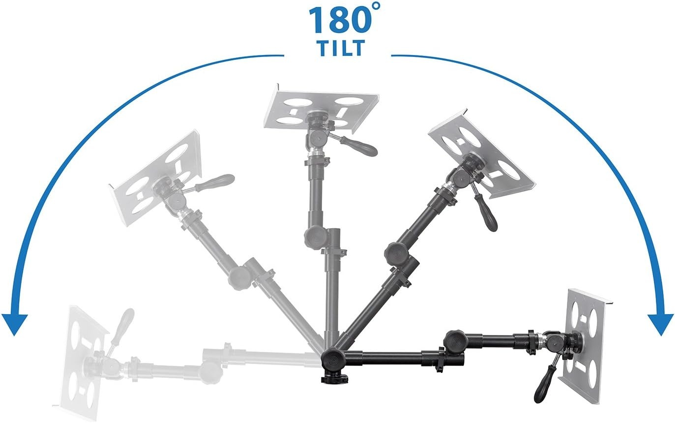 image:imageMountIt Car Laptop Mount NoDrill Passenger Seat Laptop Stand for 12154 Inch Laptops up to 9 lbs Height Adjustable Full Motion Vehicle Laptop Mount