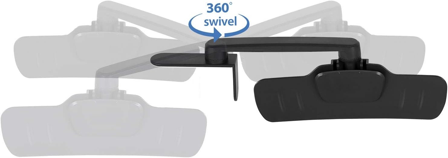 image:imageMountIt Monitor Document Holder Clip Paper and Copy Holder Attachment for Typing with 3M Adhesive Sticker Swivel 360 Degrees Left and Right Side Mounting MI9005