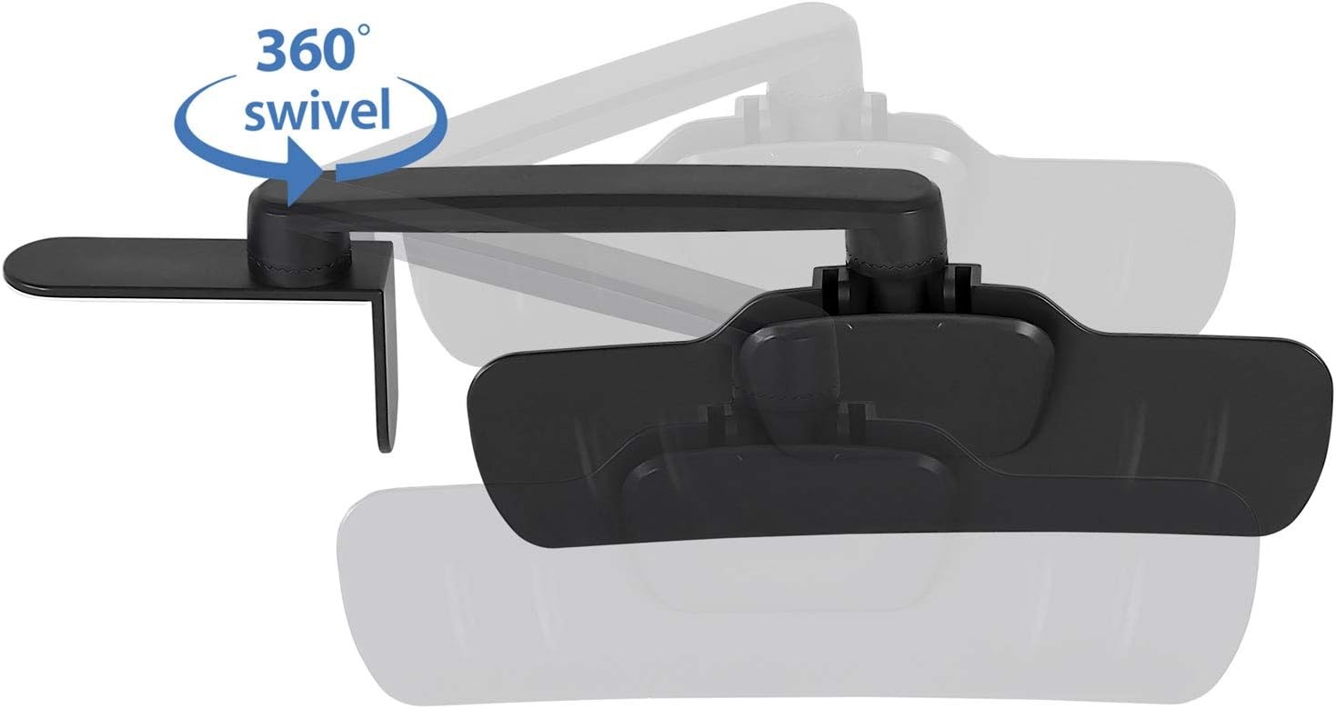 image:imageMountIt Monitor Document Holder Clip Paper and Copy Holder Attachment for Typing with 3M Adhesive Sticker Swivel 360 Degrees Left and Right Side Mounting MI9005