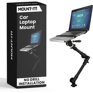 image:imageMountIt Car Laptop Mount NoDrill Passenger Seat Laptop Stand for 12154 Inch Laptops up to 9 lbs Height Adjustable Full Motion Vehicle Laptop Mount
