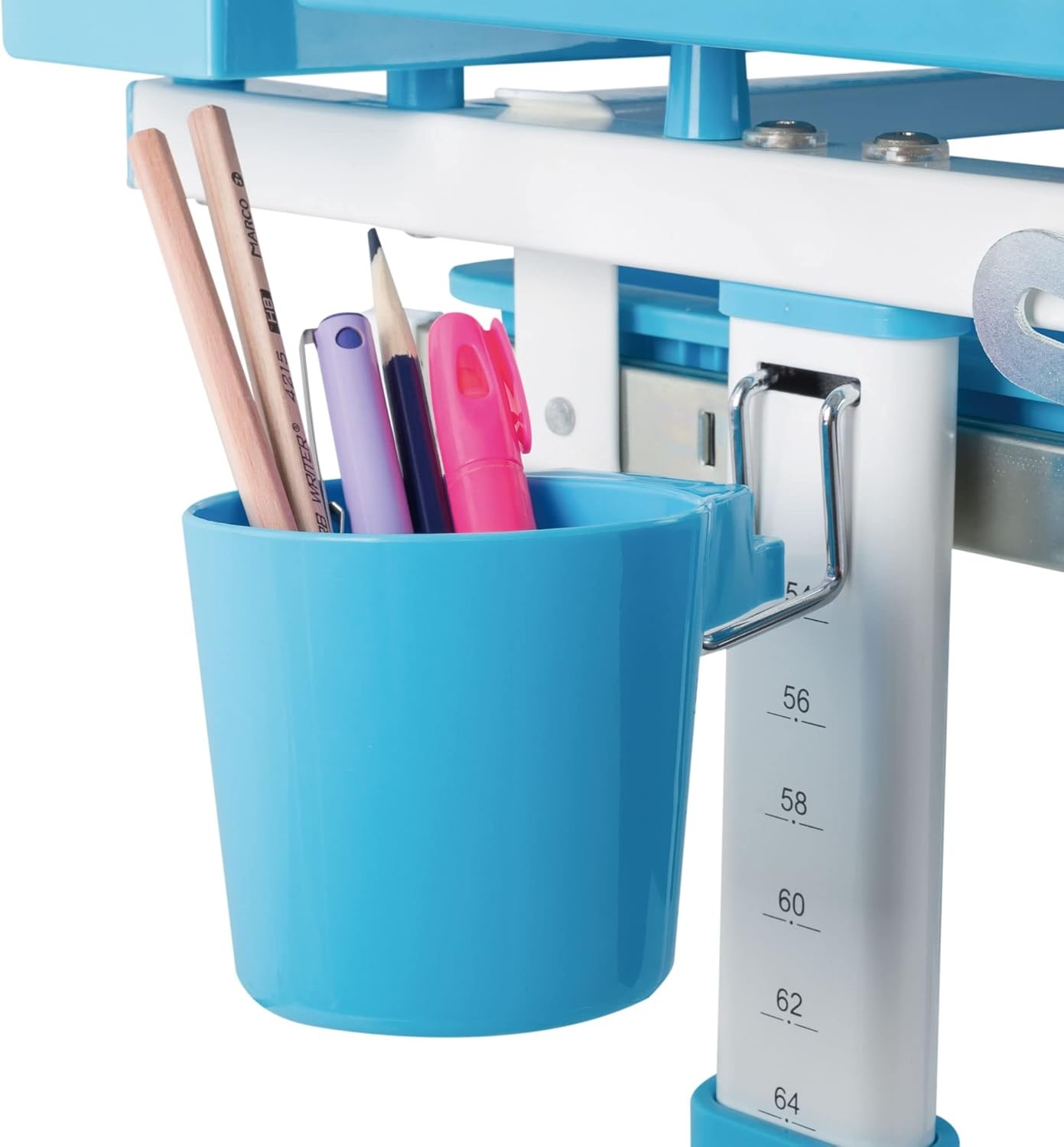 image:imageMountIt Accessory Kit for Height AdjustableKidsDesk Includes LEDLamp Book Holder Shelf and Pencil HolderCup GreyBlue