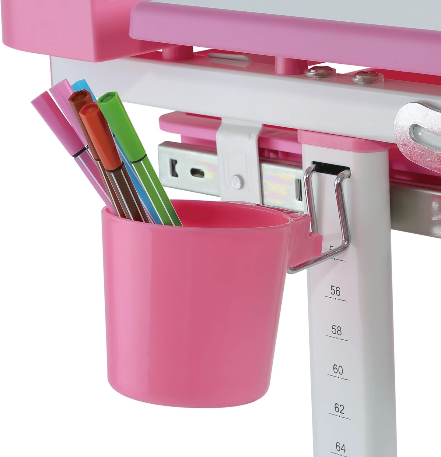 image:imageMountIt Accessory Kit for Height AdjustableKidsDesk Includes LEDLamp Book Holder Shelf and Pencil HolderCup GreyPink
