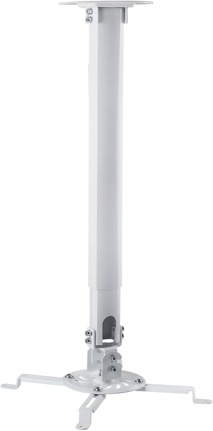 image:imageMOUNTIT Low Profile Projector Ceiling Mount 30 lbs Capacity Universal Bracket 360 Full Motion Rotation with 30 Degree Tilt and Roll 6 Inches High White ShortLong