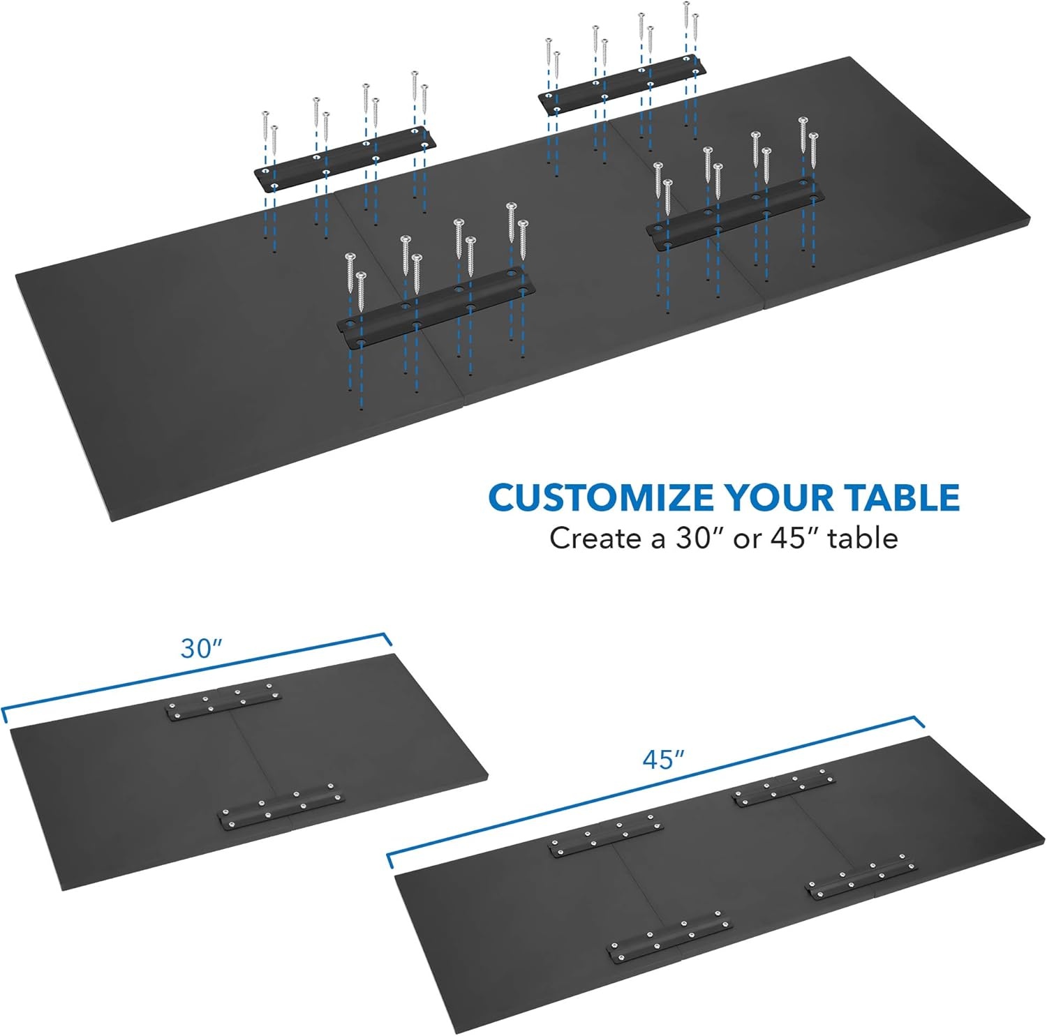 image:imageMountIt Heavy Duty Drop Down Table Wall Mounted Drop Leaf Tables 45x15x7 Inches Collapsible Folding Workbench for Home Office Laundry Room Garage Basement Bar Study or Kitchen BlackBlack