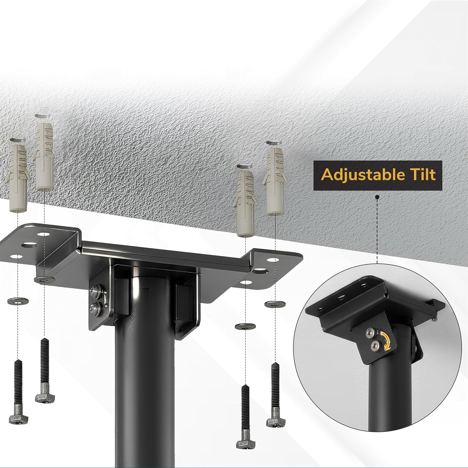 image:imageMountIt PRO Heavy Duty Projector Ceiling Mount Commercial Grade 77 lb Capacity 293451 in Extension Full Motion Universal Ceiling Projector BracketShort
