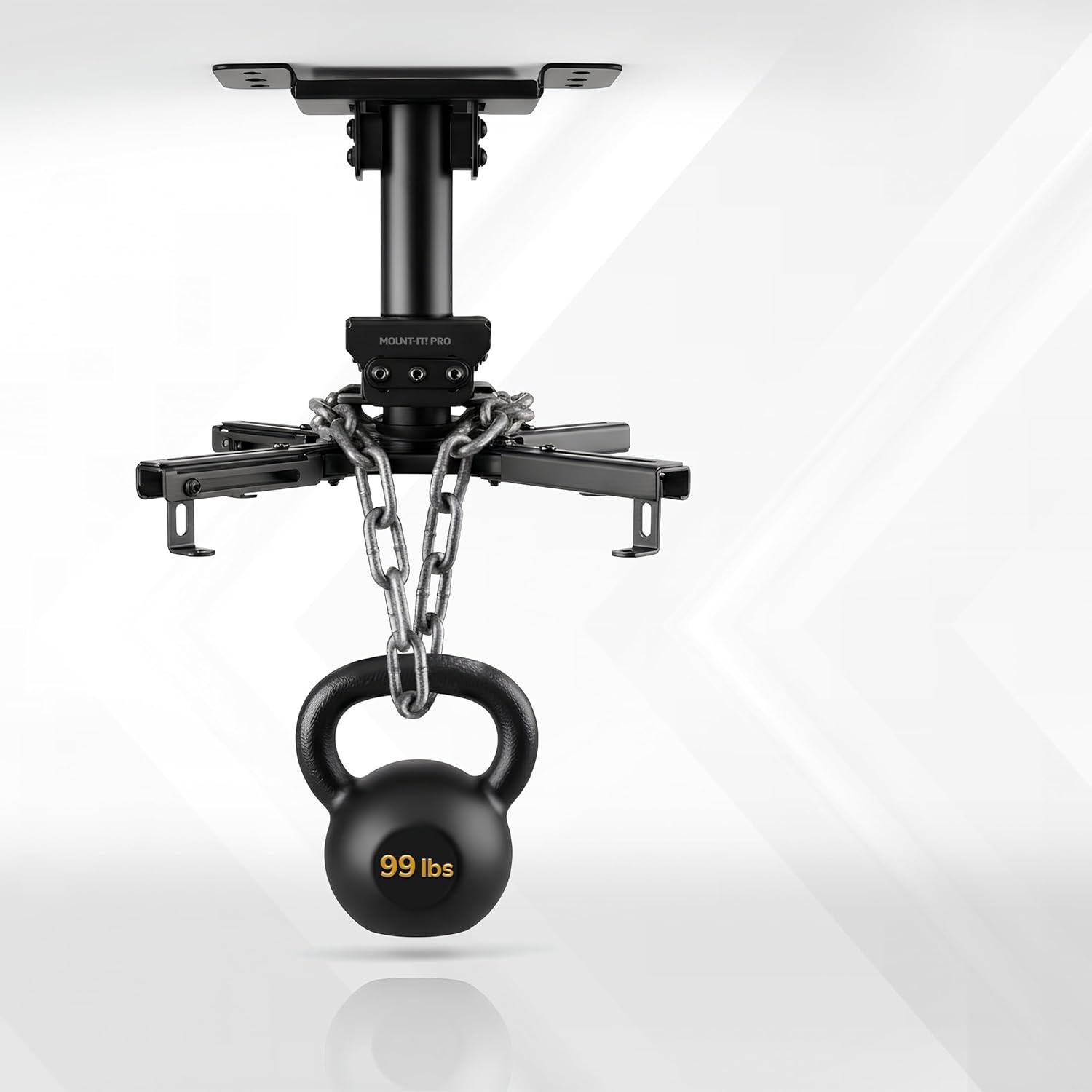 image:imageMountIt PRO Heavy Duty Projector Ceiling Mount Commercial Grade 77 lb Capacity 293451 in Extension Full Motion Universal Ceiling Projector BracketShort