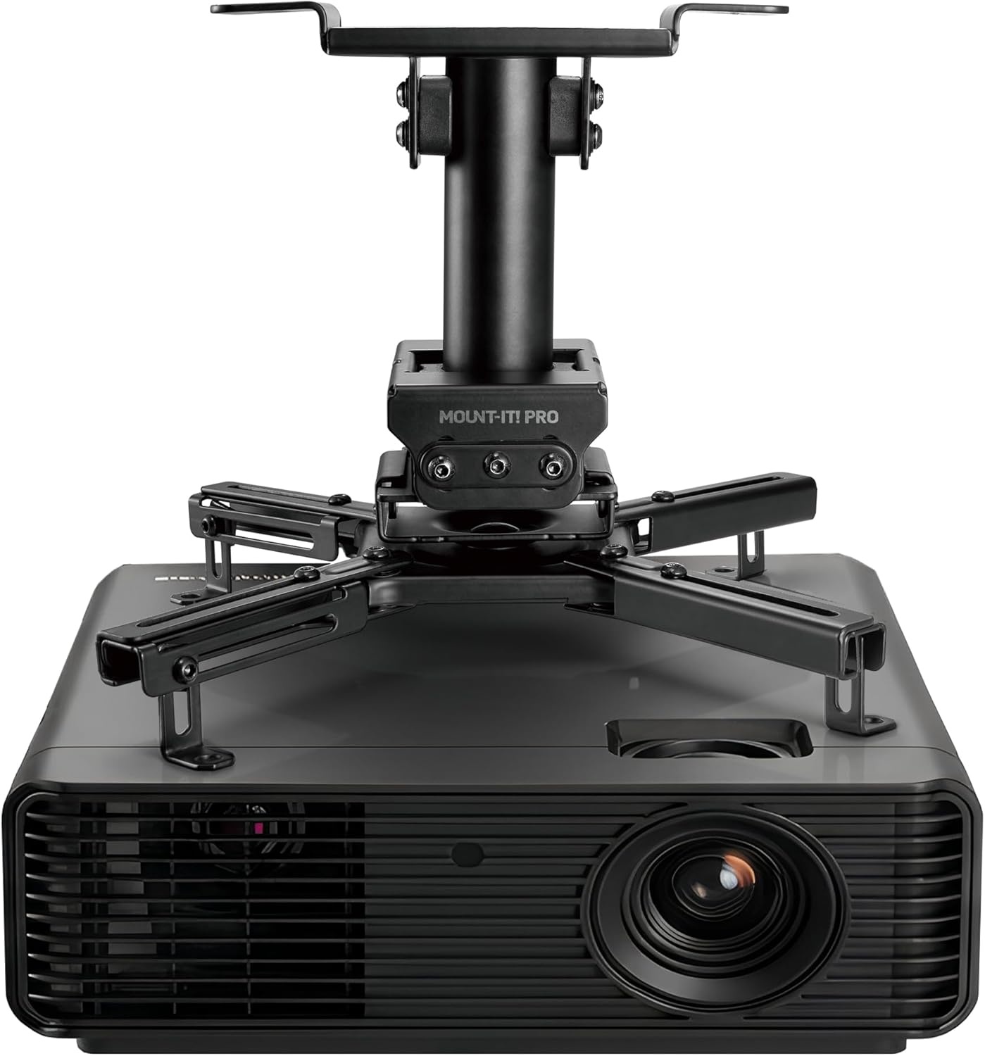 image:imageMountIt PRO Heavy Duty Projector Ceiling Mount Commercial Grade 77 lb Capacity 293451 in Extension Full Motion Universal Ceiling Projector BracketShort