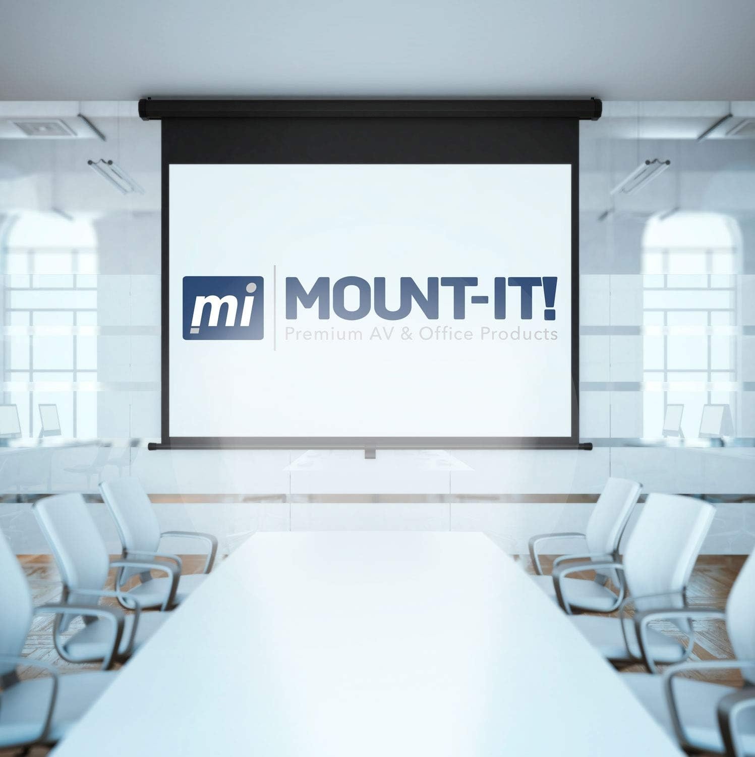 image:imageMountIt Projector Screen Wall Mount LBrackets Wall Hanging Bracket For Home Projector and Movie Screens 6 inch Adjustable Mounting Hooks for Projection Screen 1 Pair Black 66 Lb Capacity EachWhite