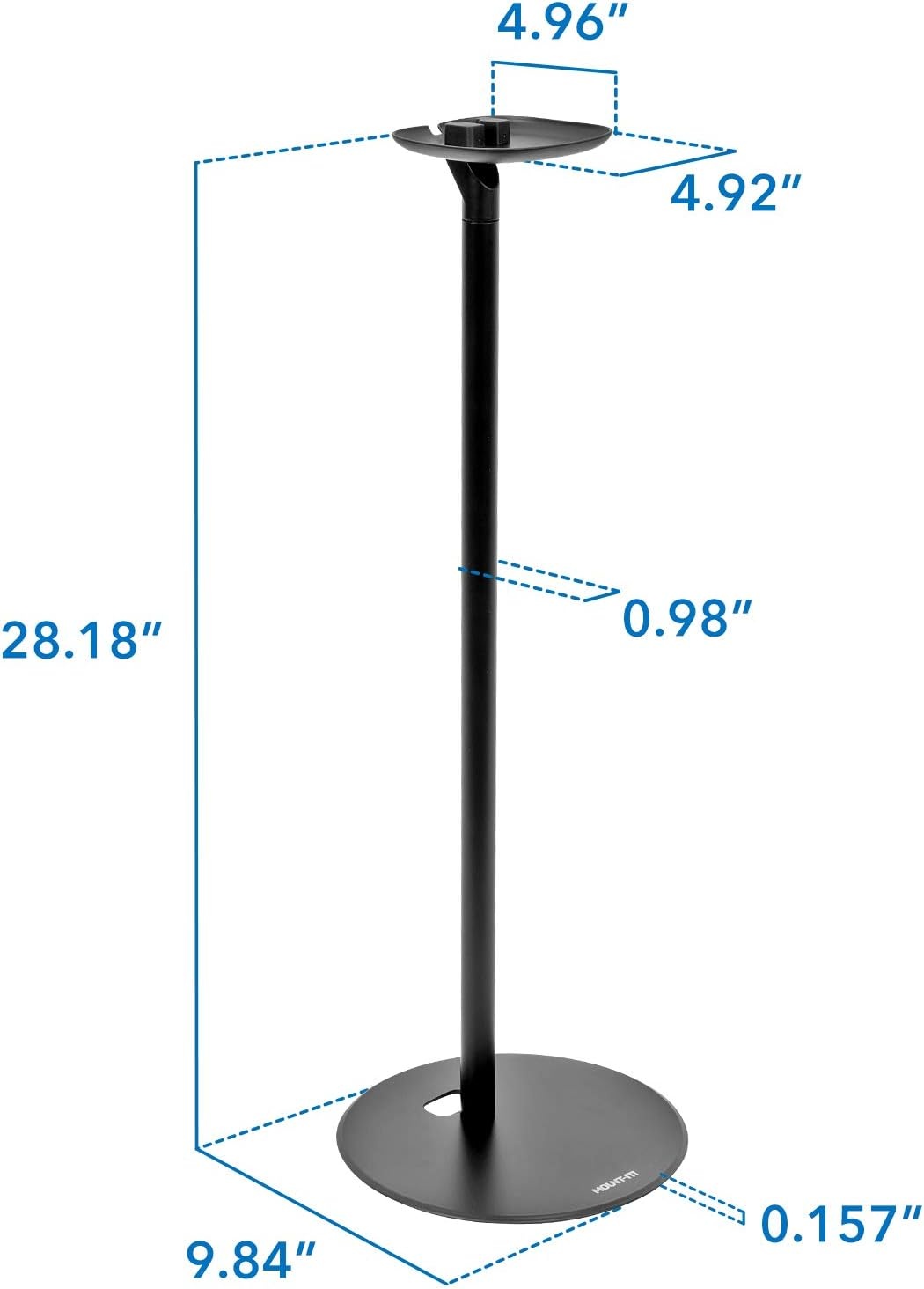 image:imageMountIt Speaker Floor Stand for Sonos One SL and Play1 28 Tall Builtin Cable Management Lightweight Minimal Space Saving Enhanced Surround Sound Matte Black