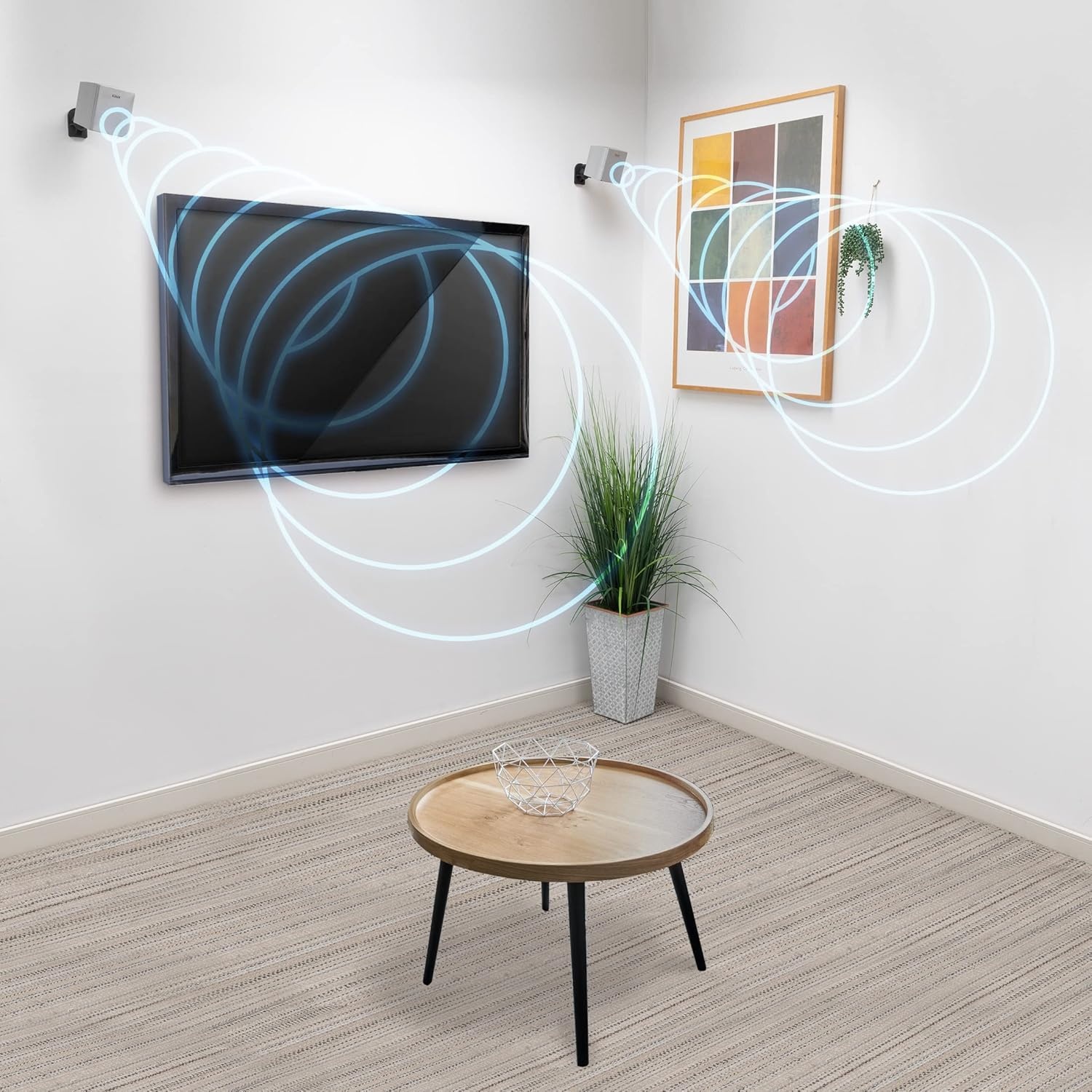image:imageMountIt Speaker Wall Mount Full Motion Brackets for Surround Sound Satellite Ceiling and Bookshelf Speakers 2 Mounts Black