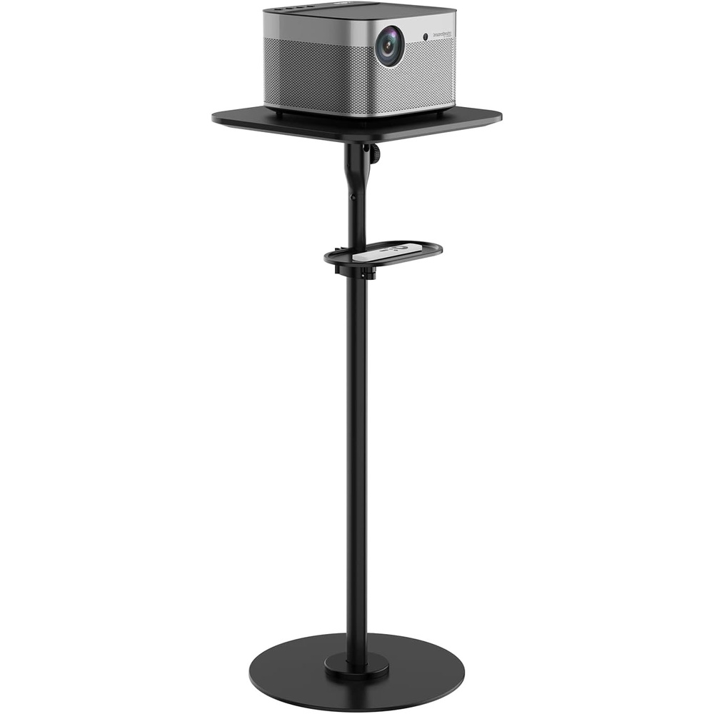 image:imageMountIt Floor Projector Stand 2 Mounting Options 14 Screw and Platform Portable Projector Stand For Mini Projectors Adjustable Height Floor Stand 132 lb load For Home Office Studio DJs