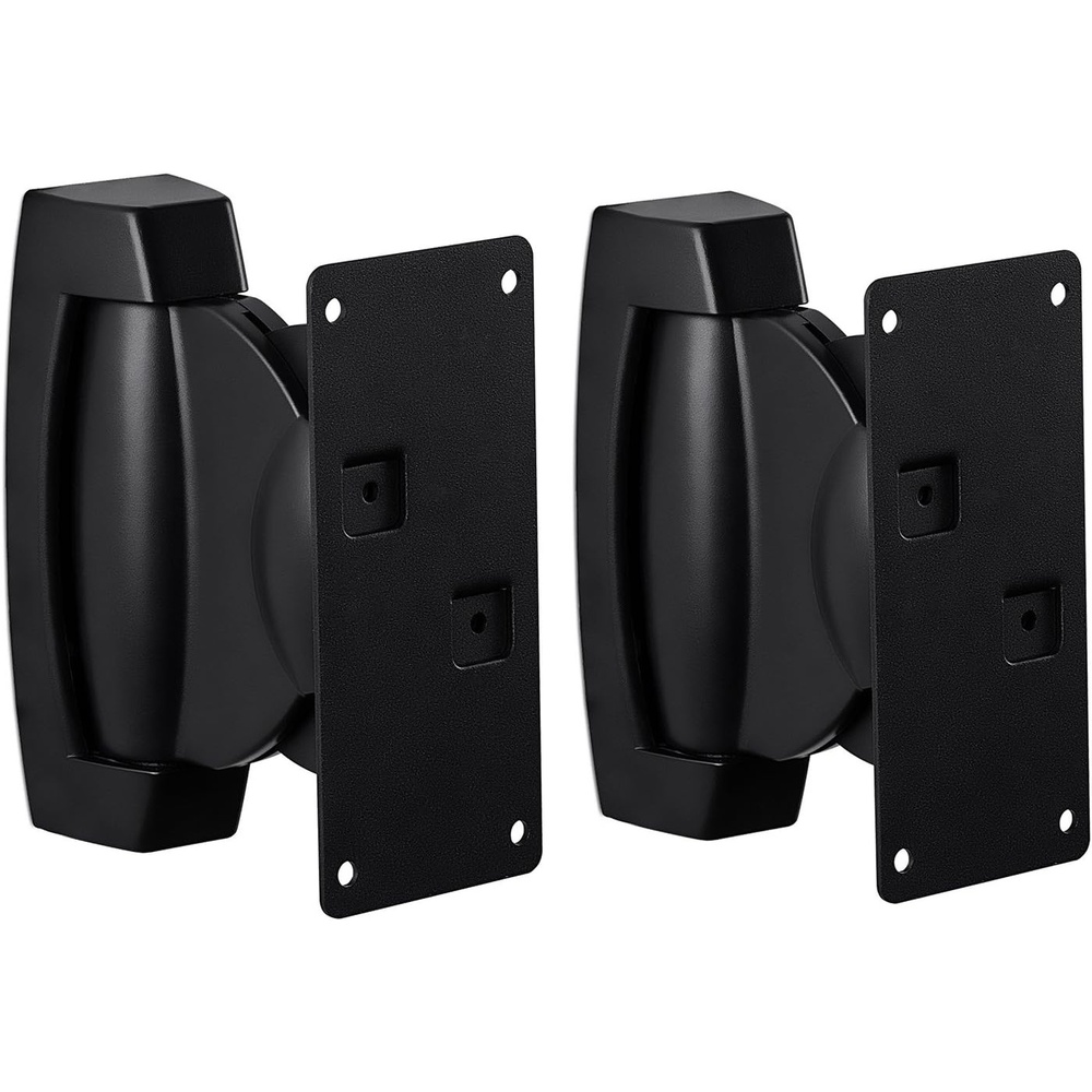 image:imageMountIt HeavyDuty Speaker Wall Mount Universal Adjustable Design for Bookshelf Large or Small Speakers 1 Pair 22 Lbs Capacity Black