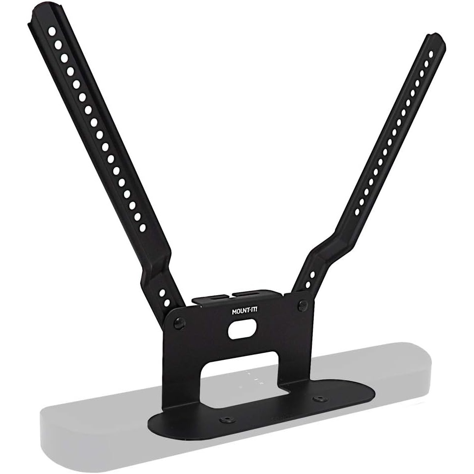 image:imageMountIt Sound Bar TV Mounting Shelf Compatible with Sonos Beam Speaker Soundbar Mount Bracket Kit for Televisions with 200mm 600mm VESA Mounting Pattern