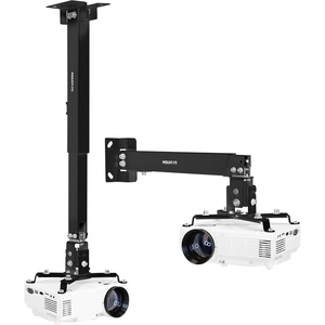 image:imageMountIt Projector Ceiling Mount and Wall Mount with Adjustable Arm Universal Projector Mount for LCDDLP Projectors Flush Mount Option Builtin Cable Management 40lb Capacity BlackBlack