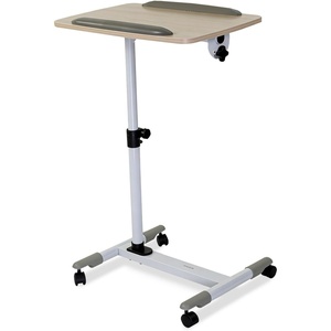 image:imageMountIt Rolling Laptop Stand Desk with Wheels  Height Adjustable 23539 Mobile Standing Desk Over Bed Hospital Tray Table Teacher Podium Projector Stand Tilting Surface Lockable CastersLaptop Rolling Tray