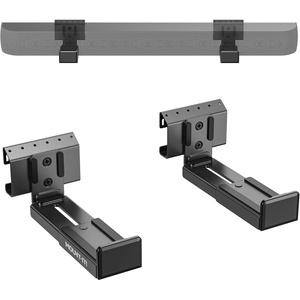 image:imageMountIt Soundbar Mount No Stud Sound Bar Wall Mount Under TV or Above TV Depth Adjustable 35 to 61 Holds up to 132 lbs Alloy Steel Drywall Soundbar Bracket Easy Install Black