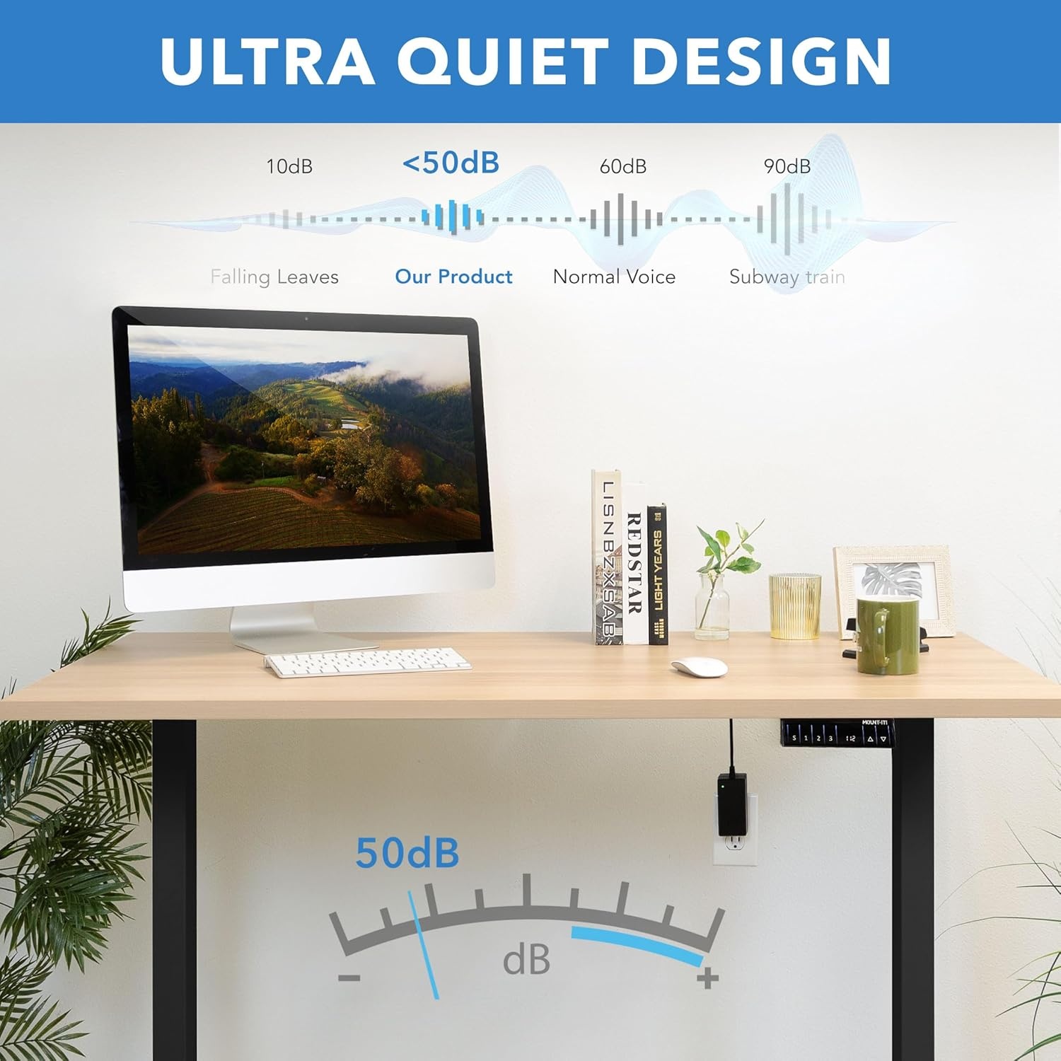 image:imageMountIt Dual Motor Electric Standing Desk Frame Height AdjustableBlack