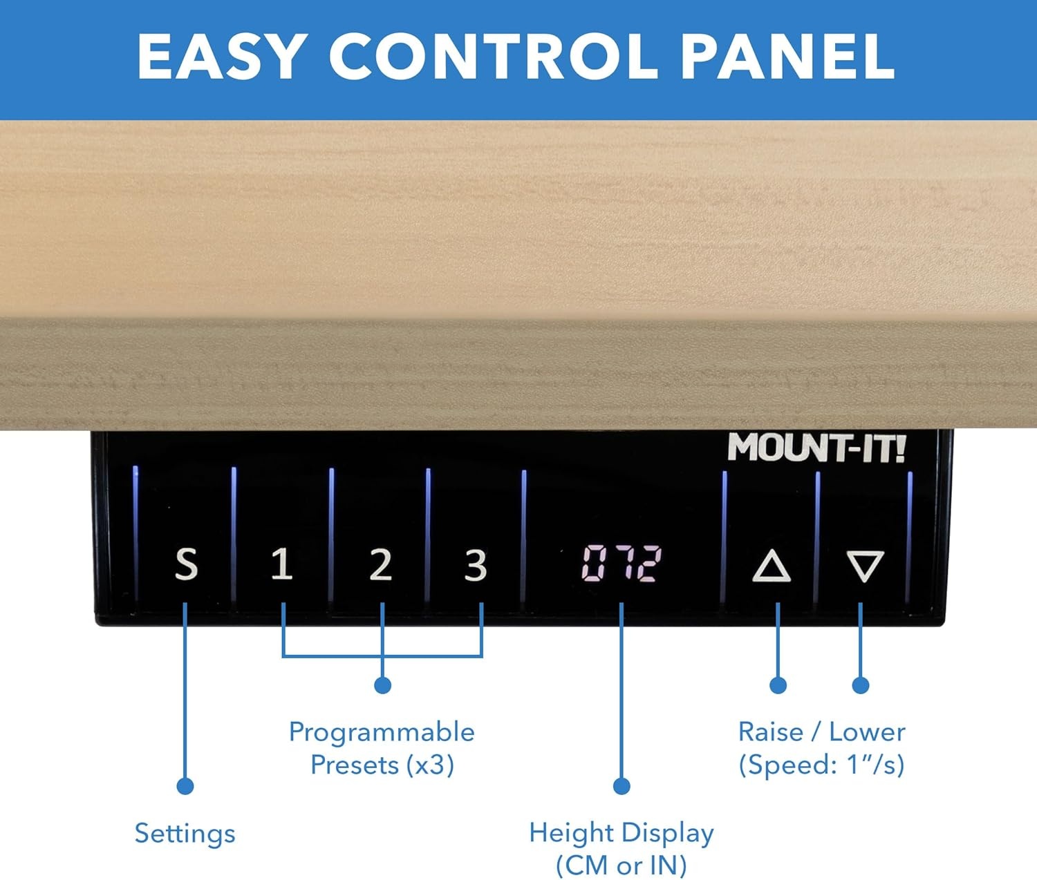 image:imageMountIt Dual Motor Electric Standing Desk Frame Height AdjustableBlack