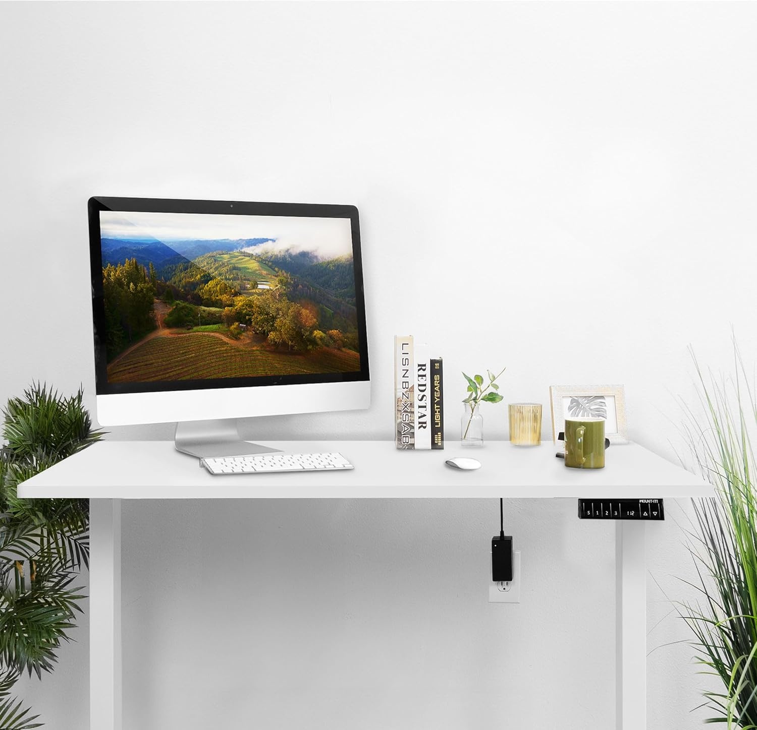 image:imageMountIt Dual Motor Electric Standing Desk with 48 Tabletop