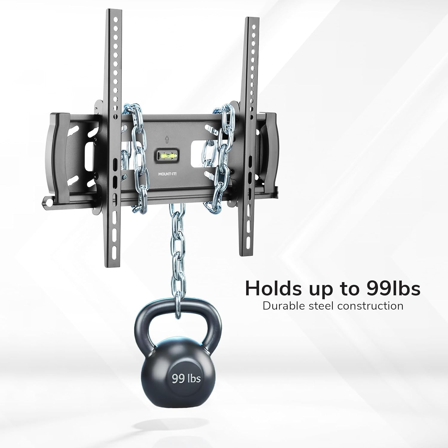 image:imageMountIt Lockable TV Wall Mount with AntiTheft Security Bar UL Certified Tilting Display Bracket for 3255 Inch Flat Screen TVs with VESA 200 400mm CommercialGrade VESA Mount Holds up to 99 lbs