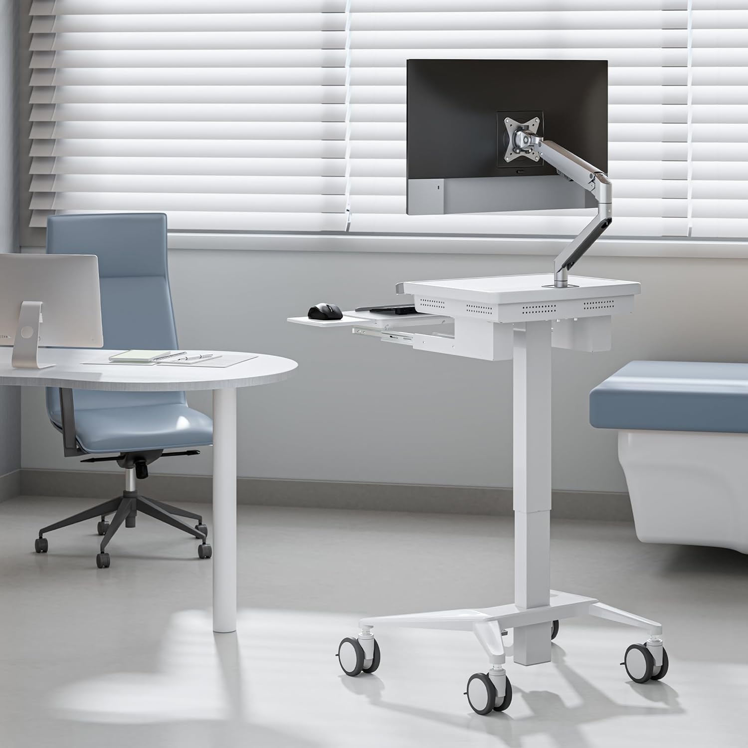 image:imageMountIt Medical Cart with Monitor Arm